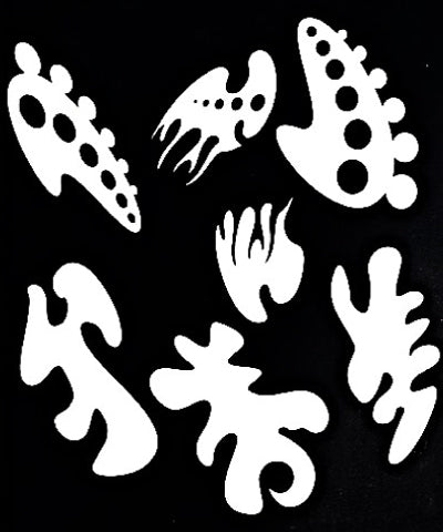 Hell Fire 3 Mylar Airbrush Stencil Set