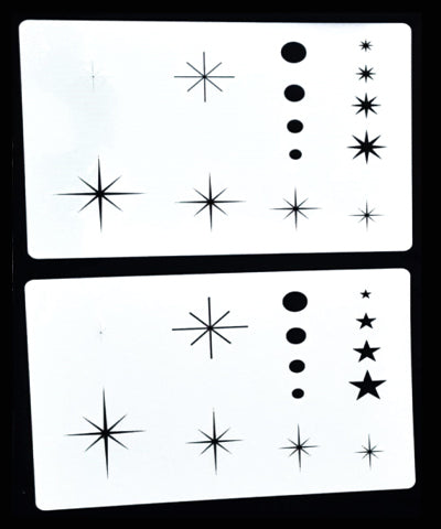 Stars & Shines Airbrush Mylar Stencil Set